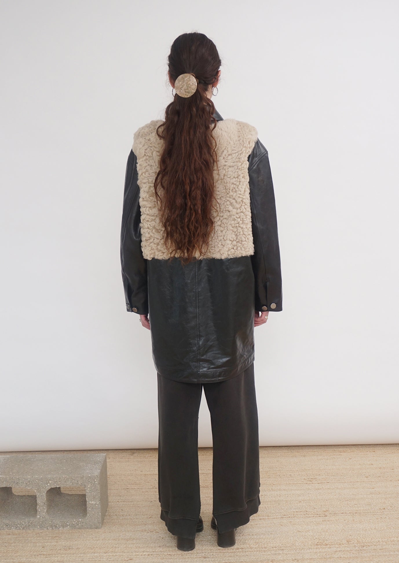 ARTISANAL CHORE COAT in black/oat