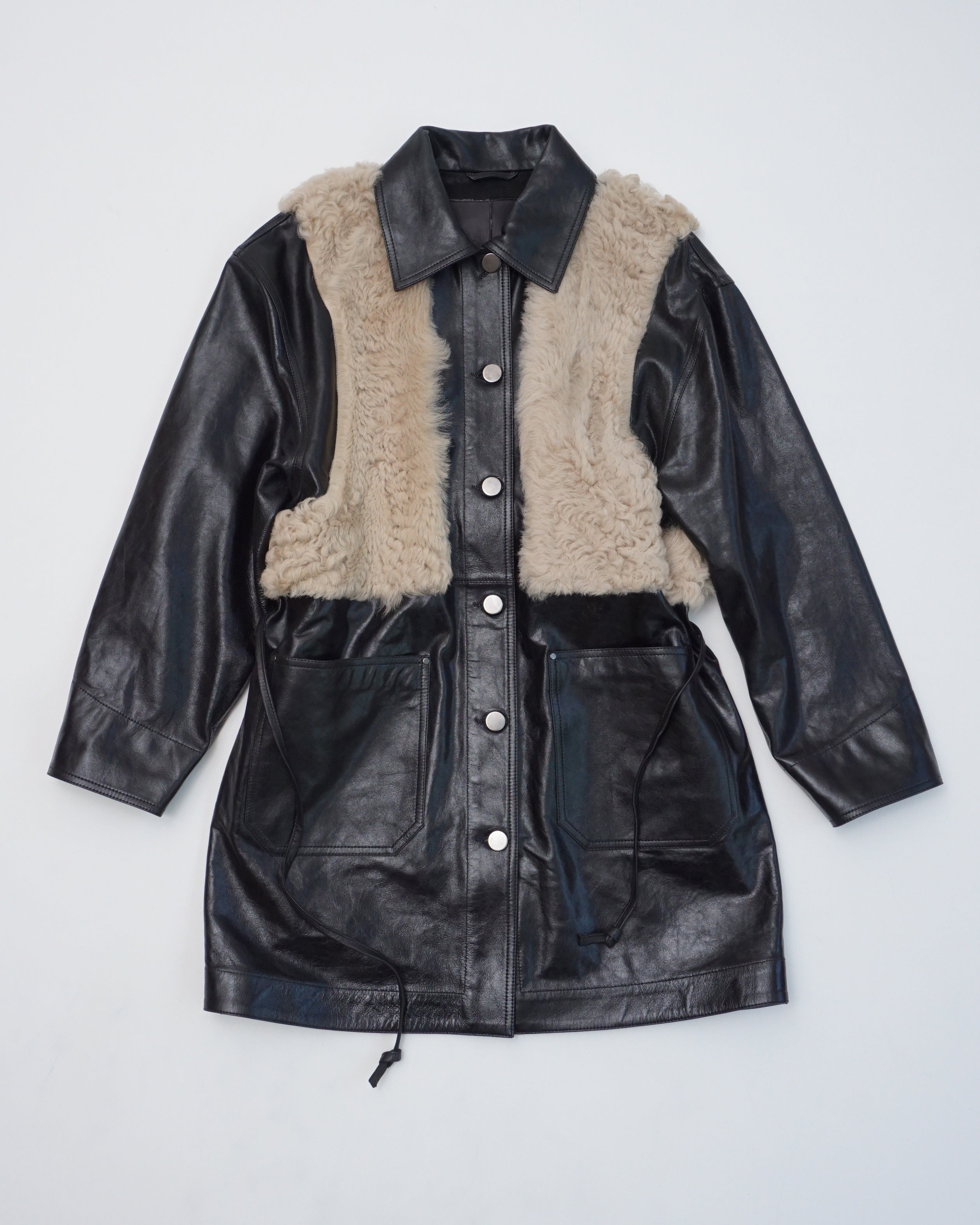 ARTISANAL CHORE COAT in black/oat