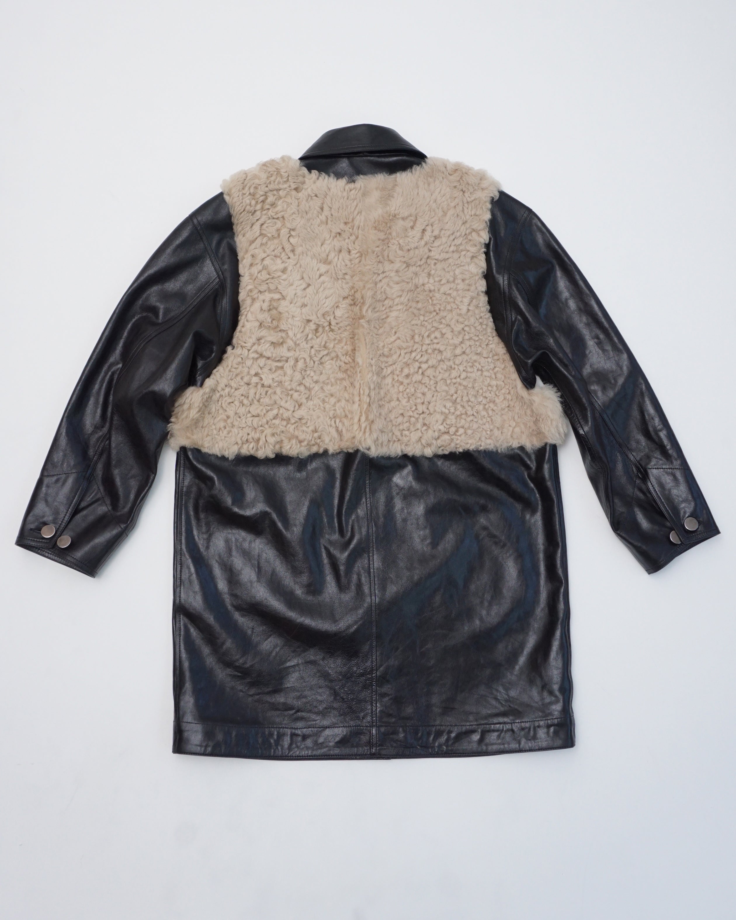 ARTISANAL CHORE COAT in black/oat