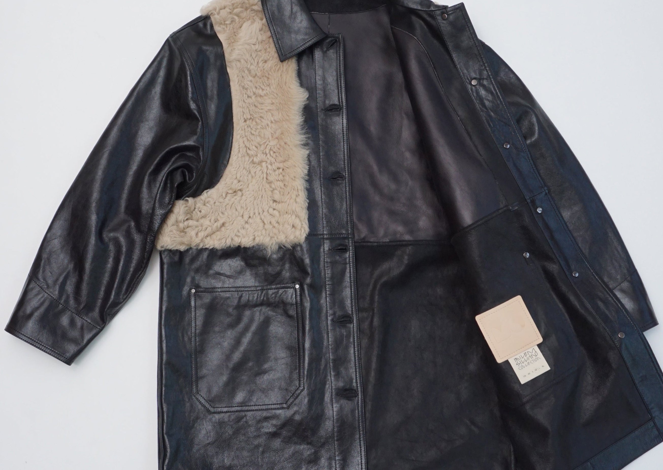 ARTISANAL CHORE COAT in black/oat