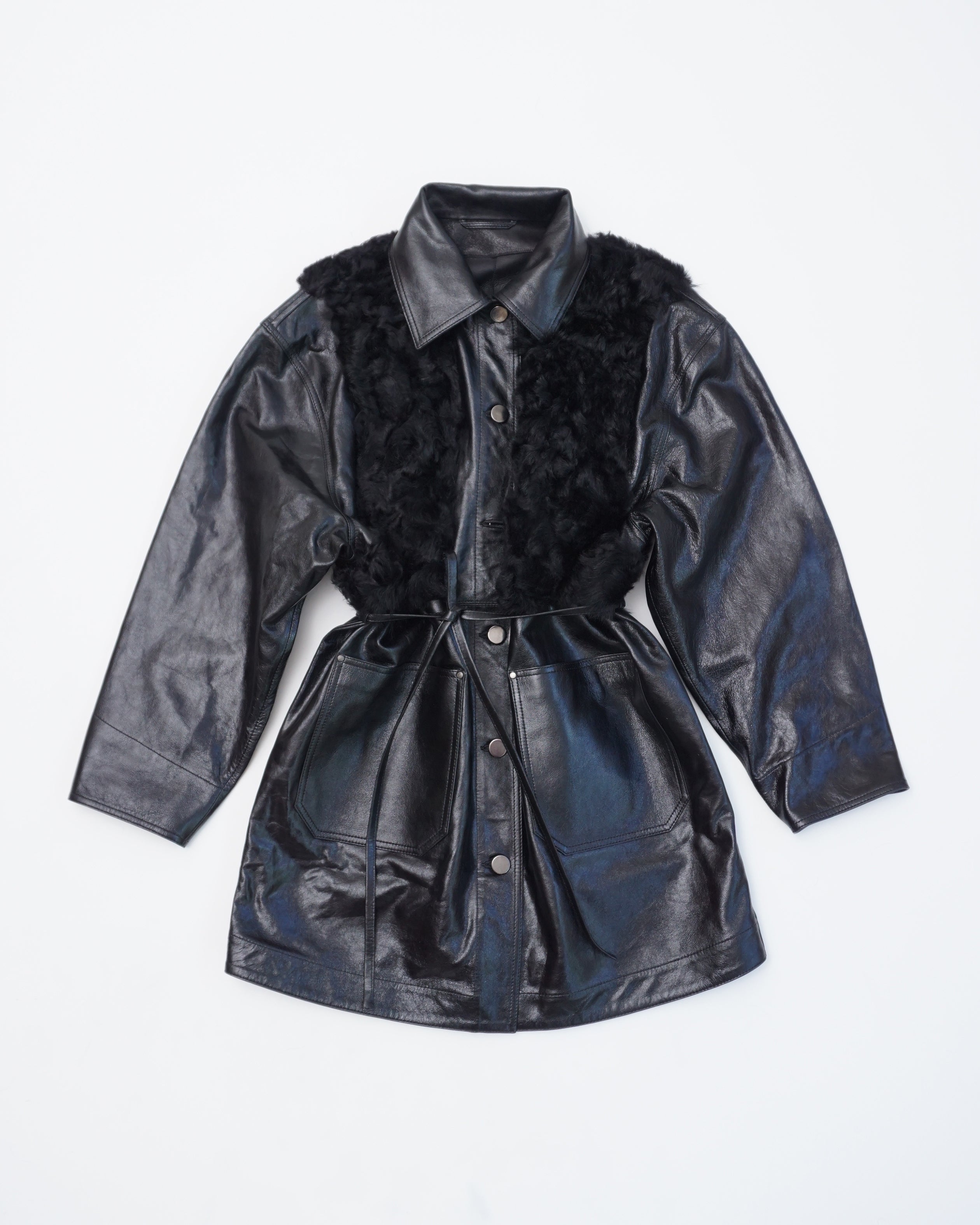 ARTISANAL CHORE COAT in black/black