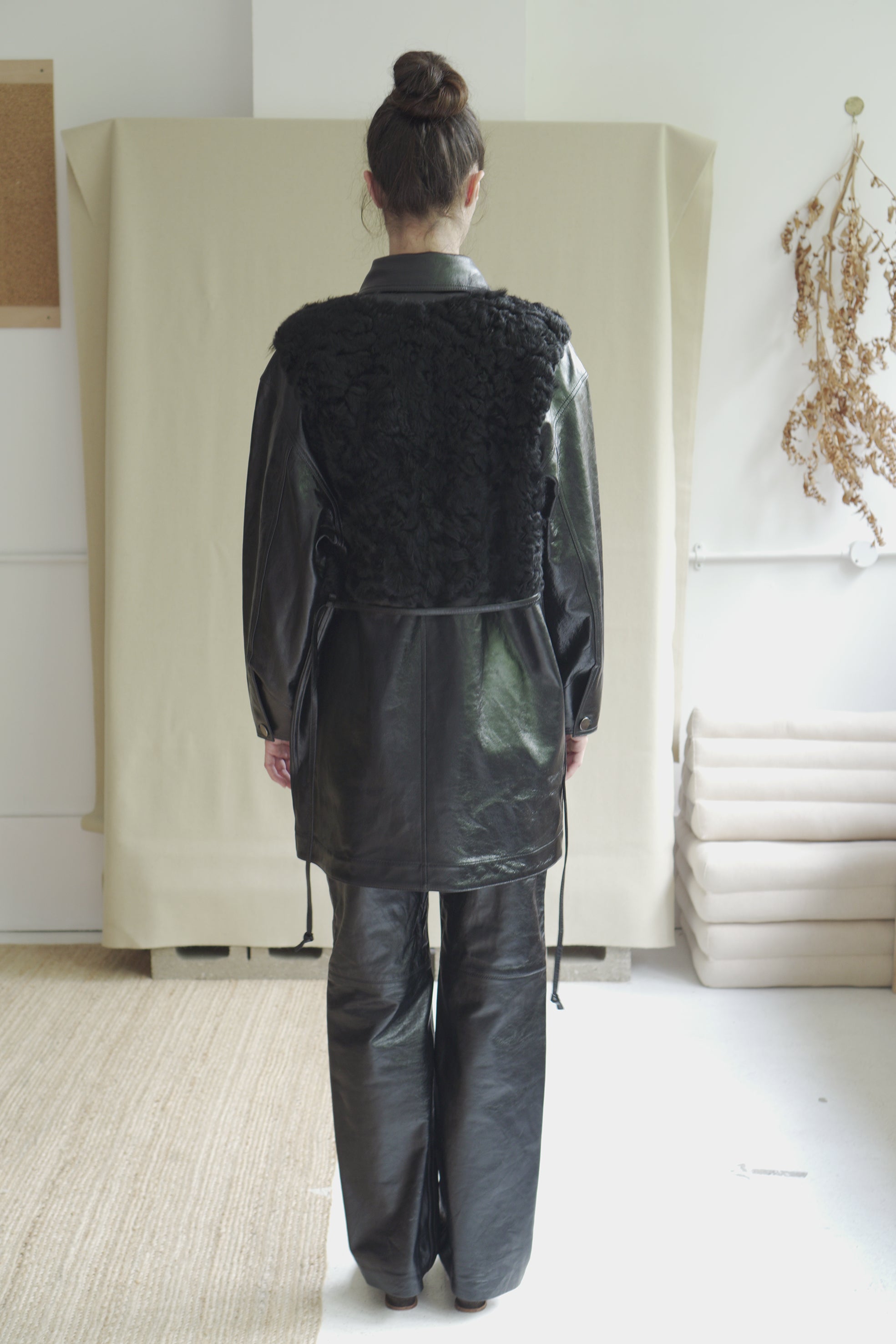 ARTISANAL CHORE COAT in black/black