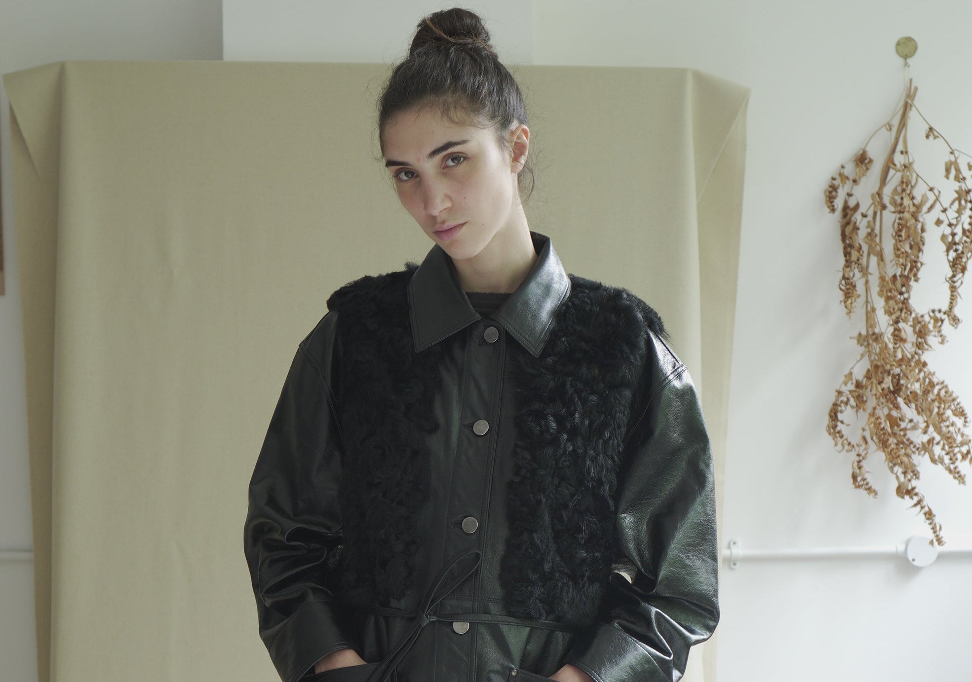 ARTISANAL CHORE COAT in black/black