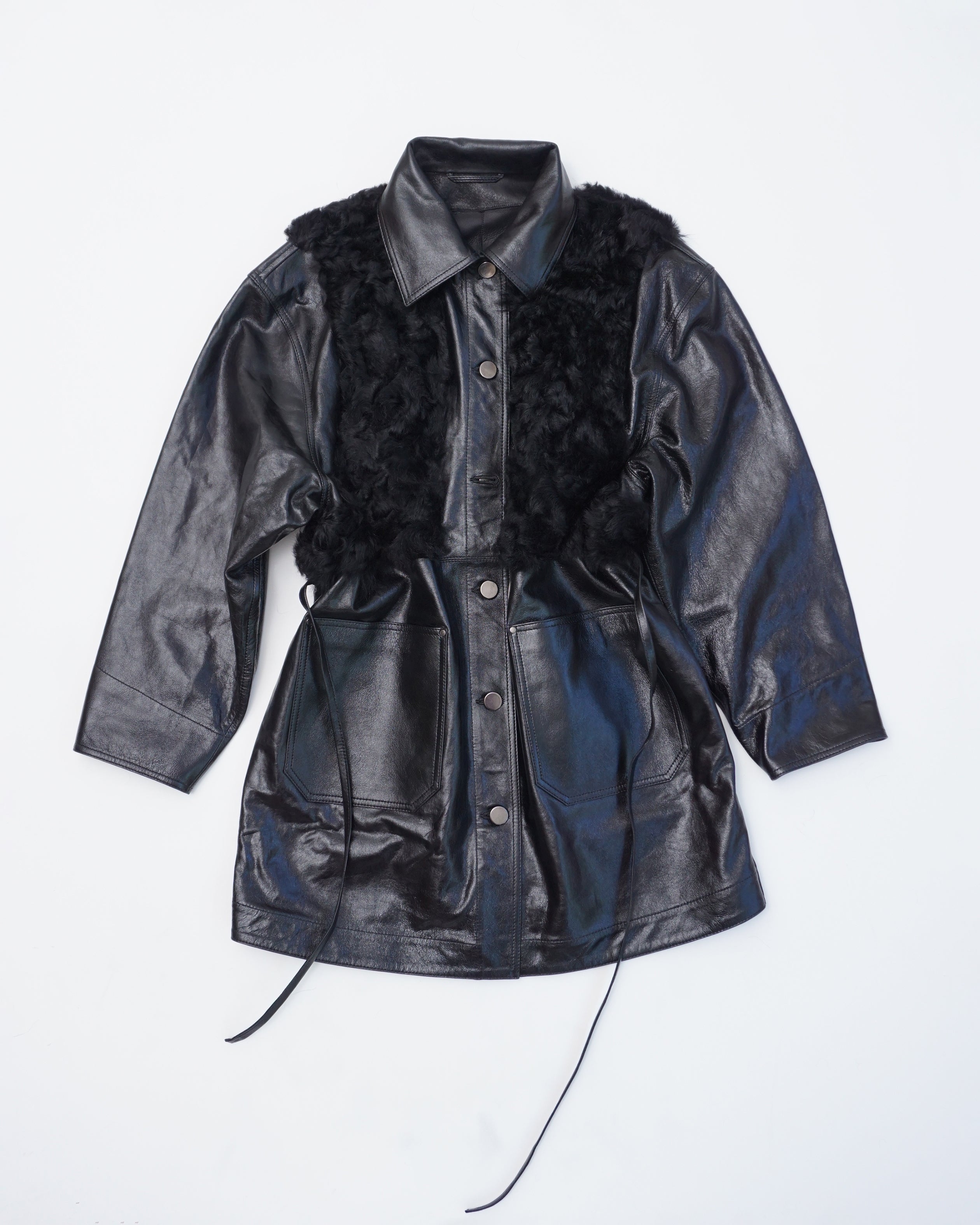 ARTISANAL CHORE COAT in black/black